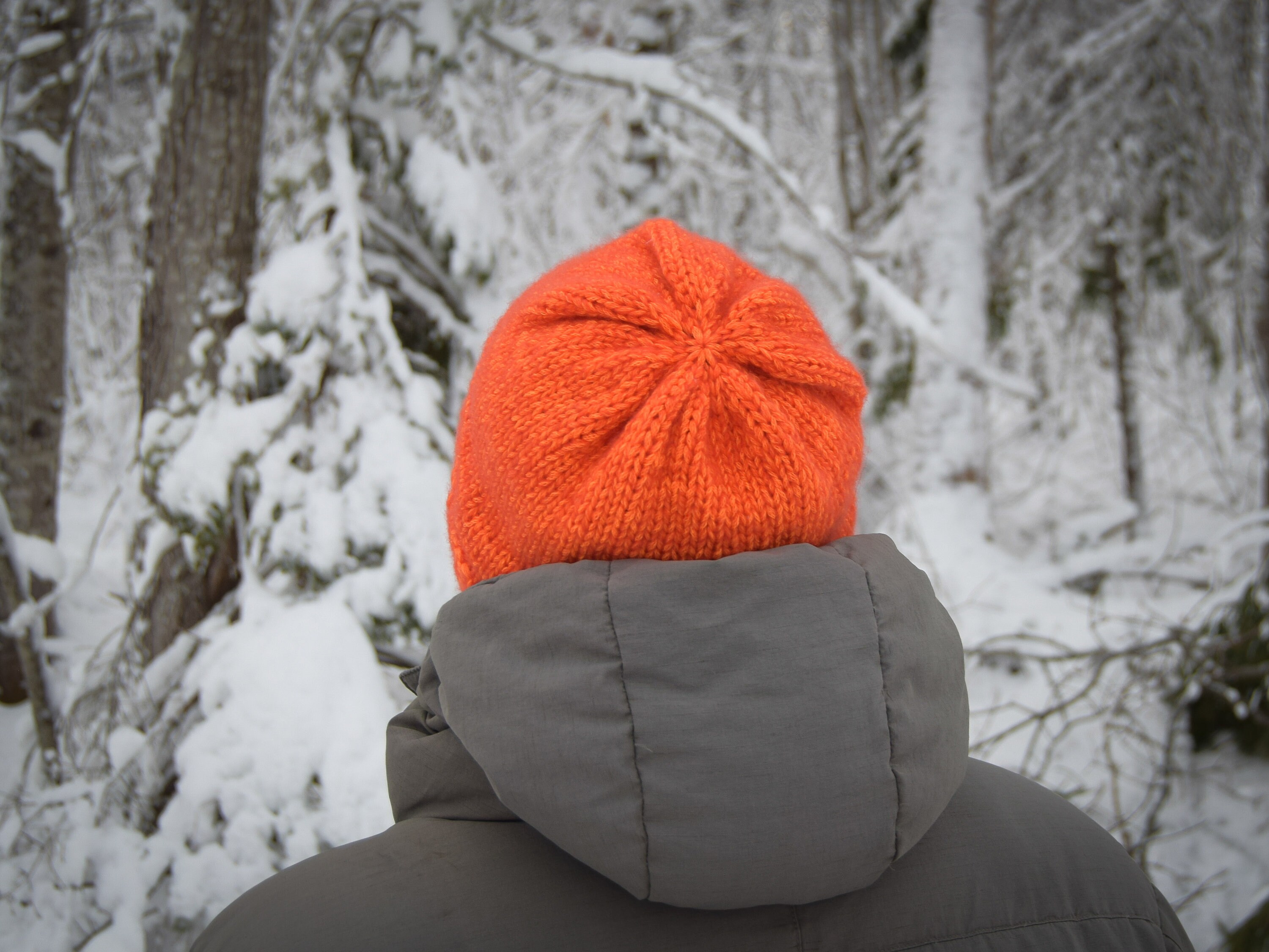 - Brim 3 Etsy Season Mountainblaze Hat Brim-lined Orange Blaze Maine Fleece-lined Wool Merino Blend Hand Hunting Knit by