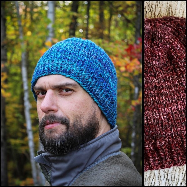 Acrylic Bulky Hand Knit Hat-Unlined -Hand made by MountainBlaze Size MEDIUM Multiple colors