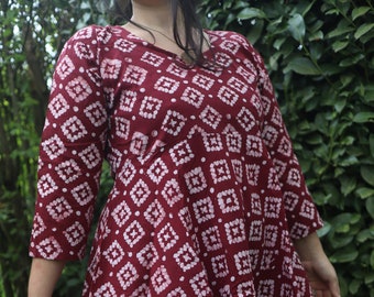 Blockprint Scaterdress-tuniek