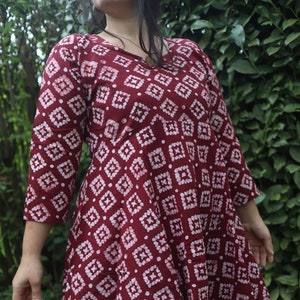 Blockprint Skaterkleid Tunika Bild 1