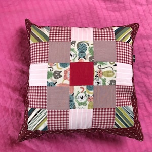 Handmade patchwork cushion cover
