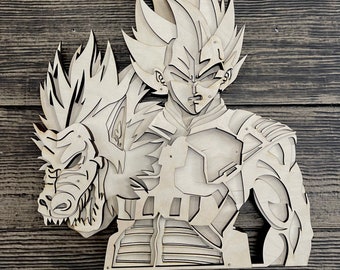 Vegeta | Dragon Ball Z Wall Art | Wood Wall Art