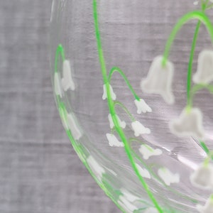 Hand-painted Lily of the Valley Large Gin Glass image 10