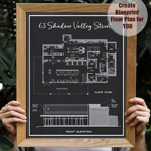 Custom Blueprint Drawing, Architecture House Plan, Floor Plan Design, Custom House Elevation & Front View, Builder Home Gift, AutoCAD Design