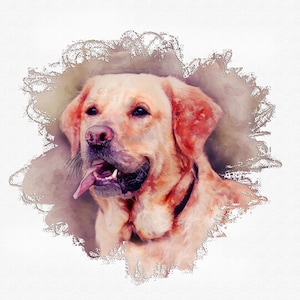 Personalize Pet Portrait, Fathers Day Gift, Custom Pet Painting, Custom Dog Portrait from Photo, Portrait gift, Painting Gift for Pet Lover