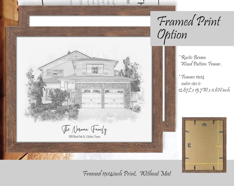 Custom Home Portrait From Photo Housewarming Gift First Home - Etsy