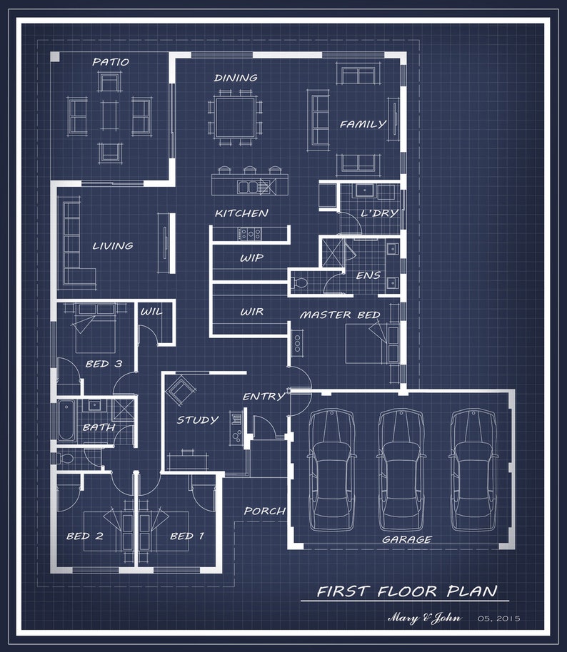 Custom Digital Floor Plan Artwork Blueprint Floor Plan Etsy