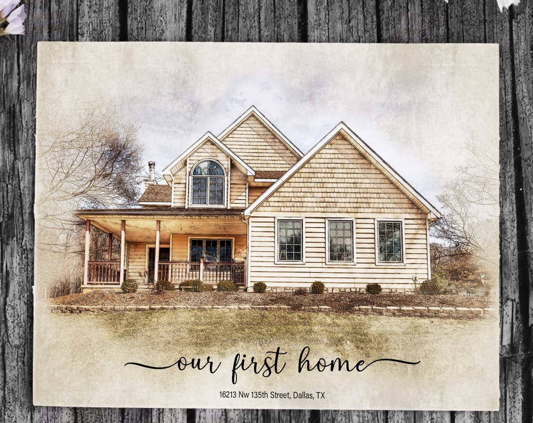 Custom Digital House Painting, Your Home Drawing, Pen and Ink House ...