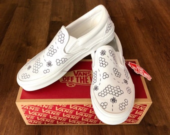 vans bee slip ons