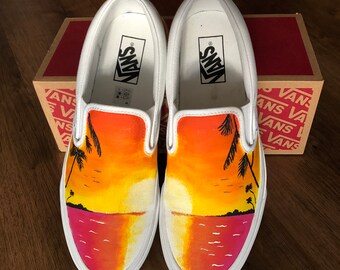 sunset painted vans