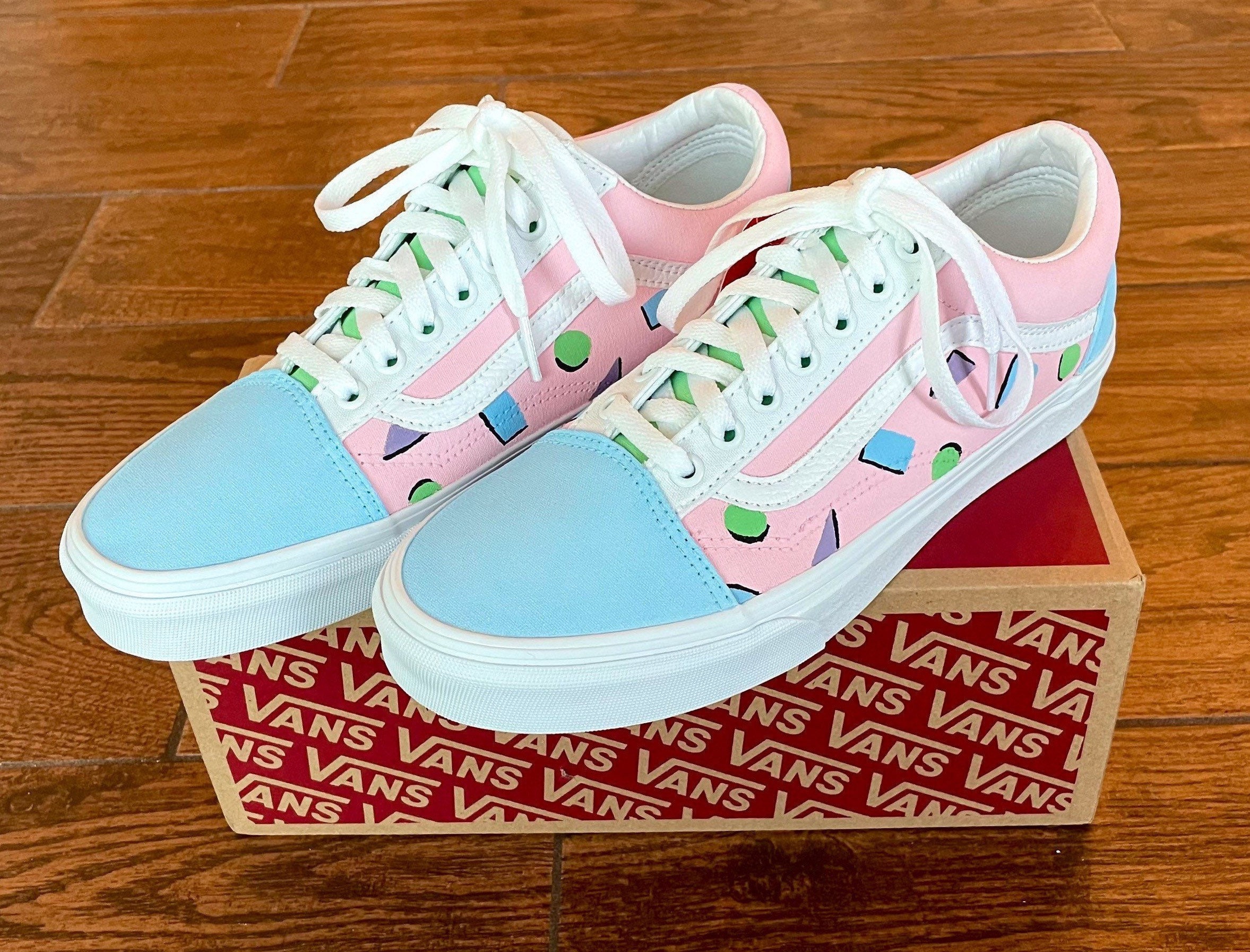 Vans personalizadas de bloque pastel en los - Etsy México