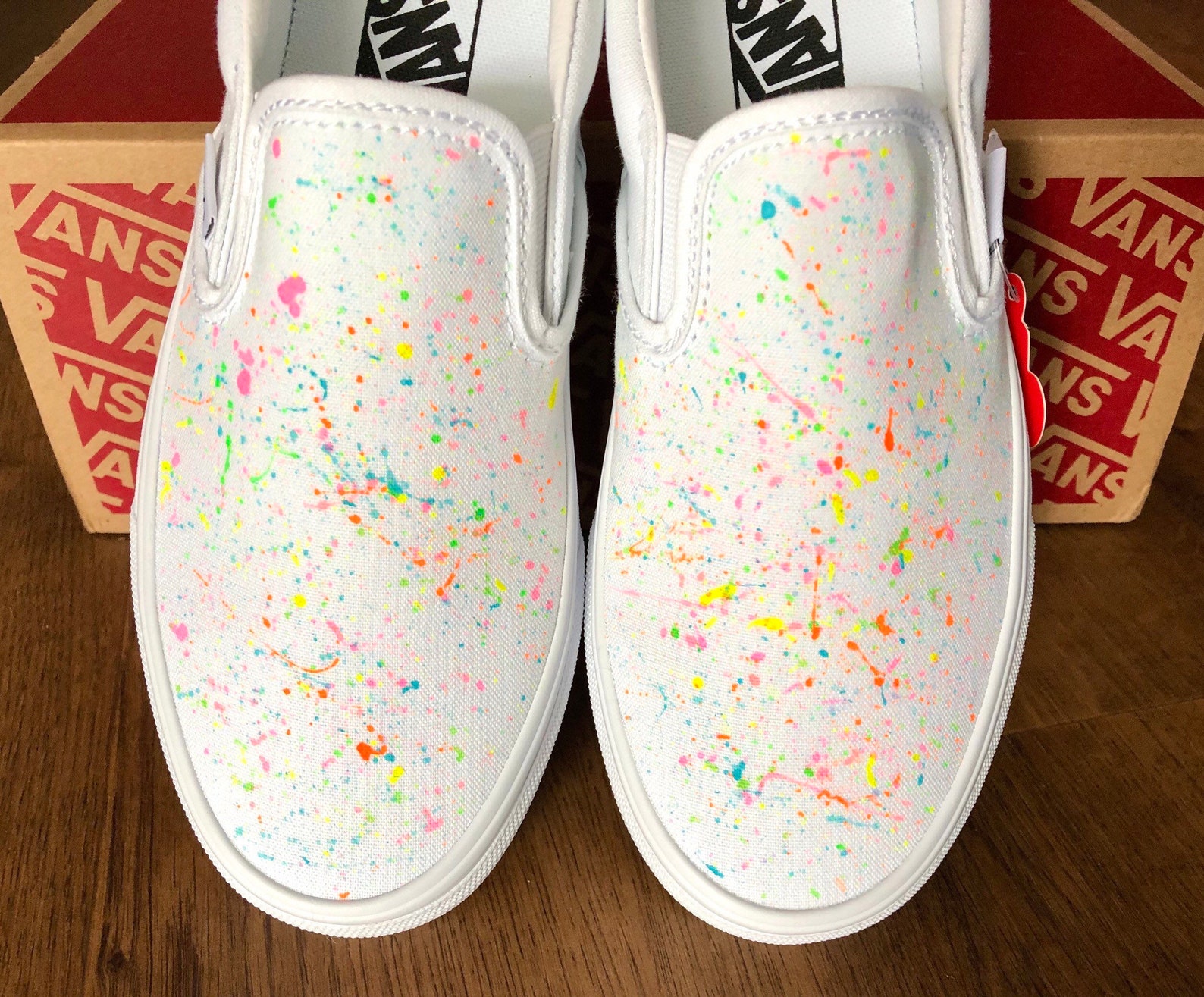 Neon Splatter Paint VansOff the Wall Vans Custom Splatter Etsy