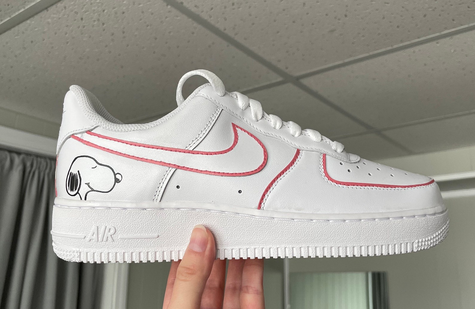 Snoopy Custom Air Force 1speanuts Custom Shoessnoopy Shoes | Etsy
