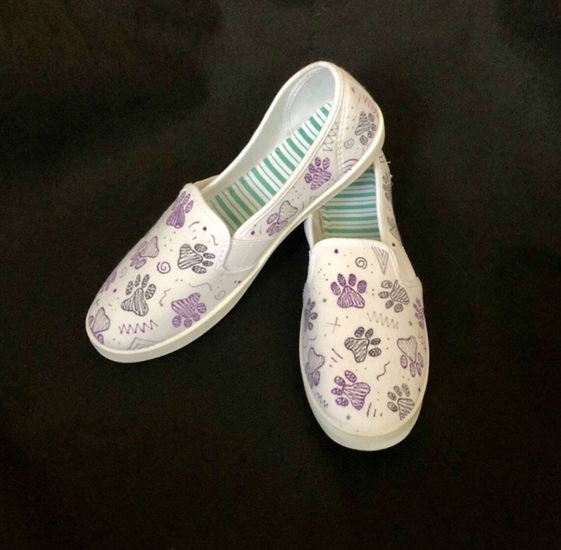Paw Print Shoespaw Prints for School Spirit Pet Paw Etsy