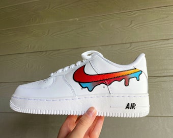 Multi-color Drip Air Force 1s— Custom Air Forces
