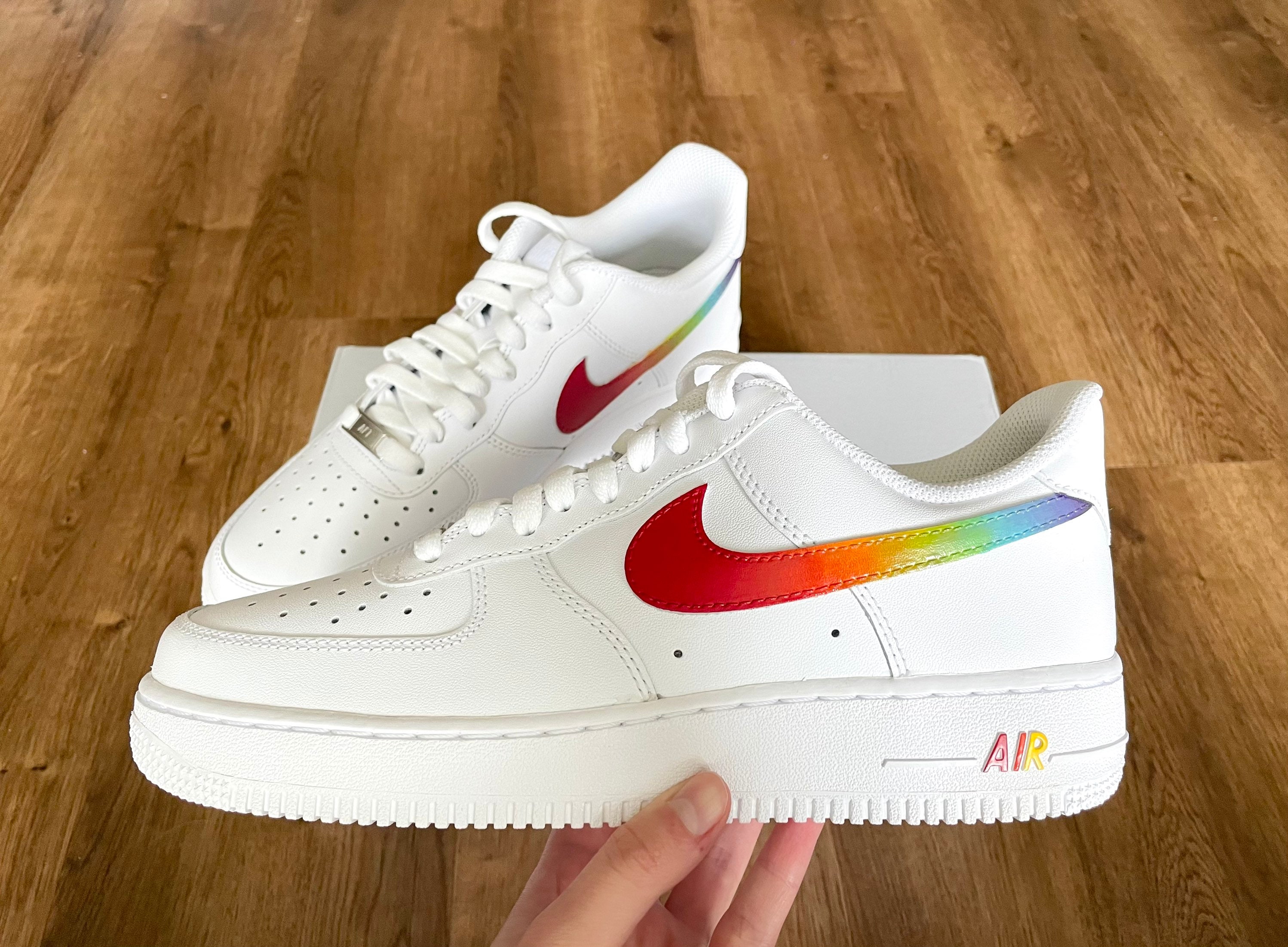 boekje Onnauwkeurig doolhof Rainbow Fade Air Force 1s Custom Rainbow Shoes Nike Air - Etsy