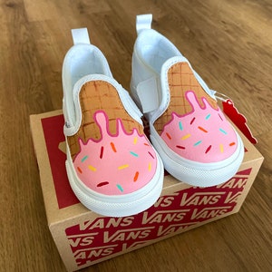 Toddler Ice Cream Shoes— Melting Ice Cream Vans— Baby Painted Shoes