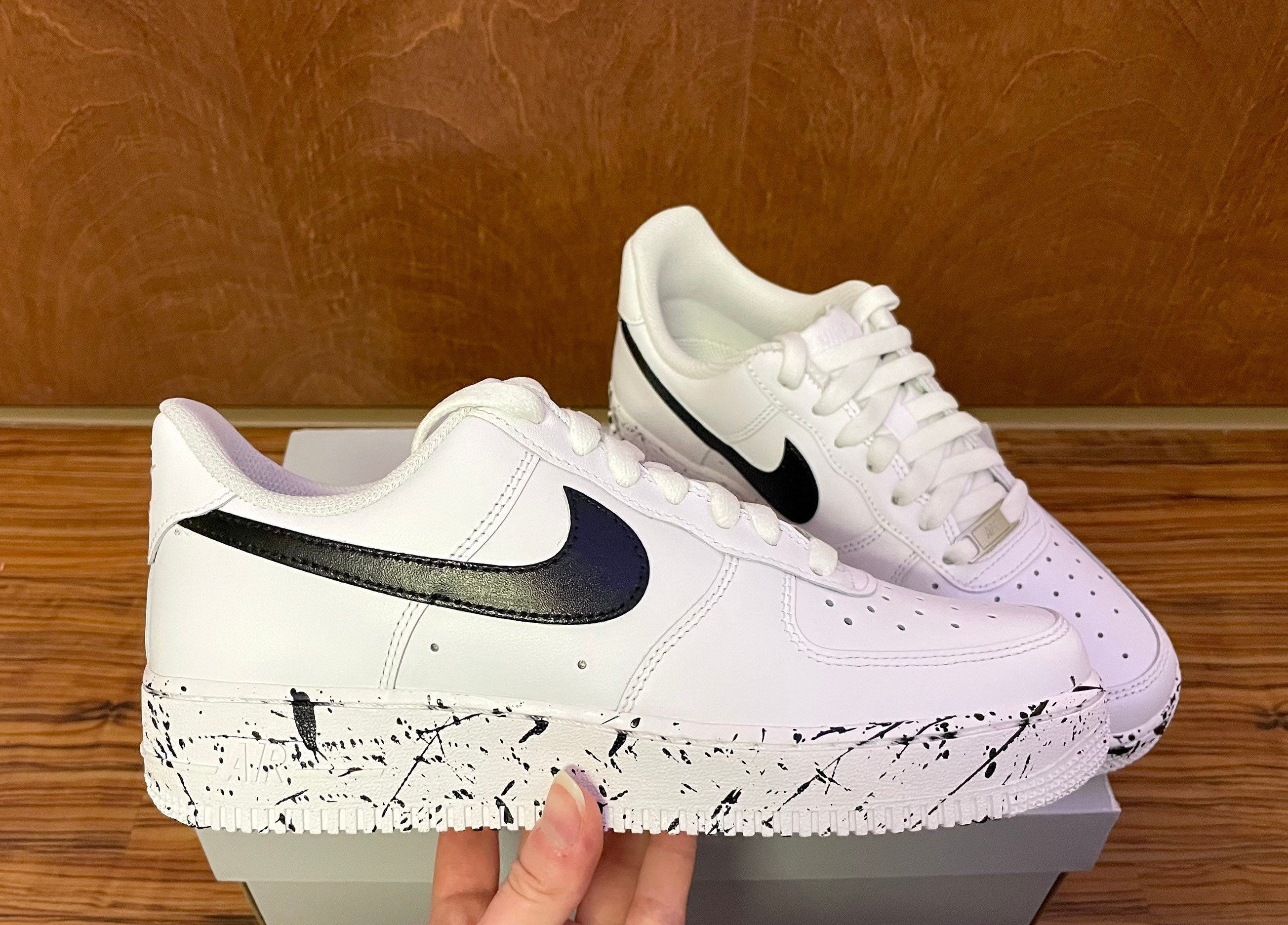 Nike Air Force 1 custom low white (Multi color splatter paint)