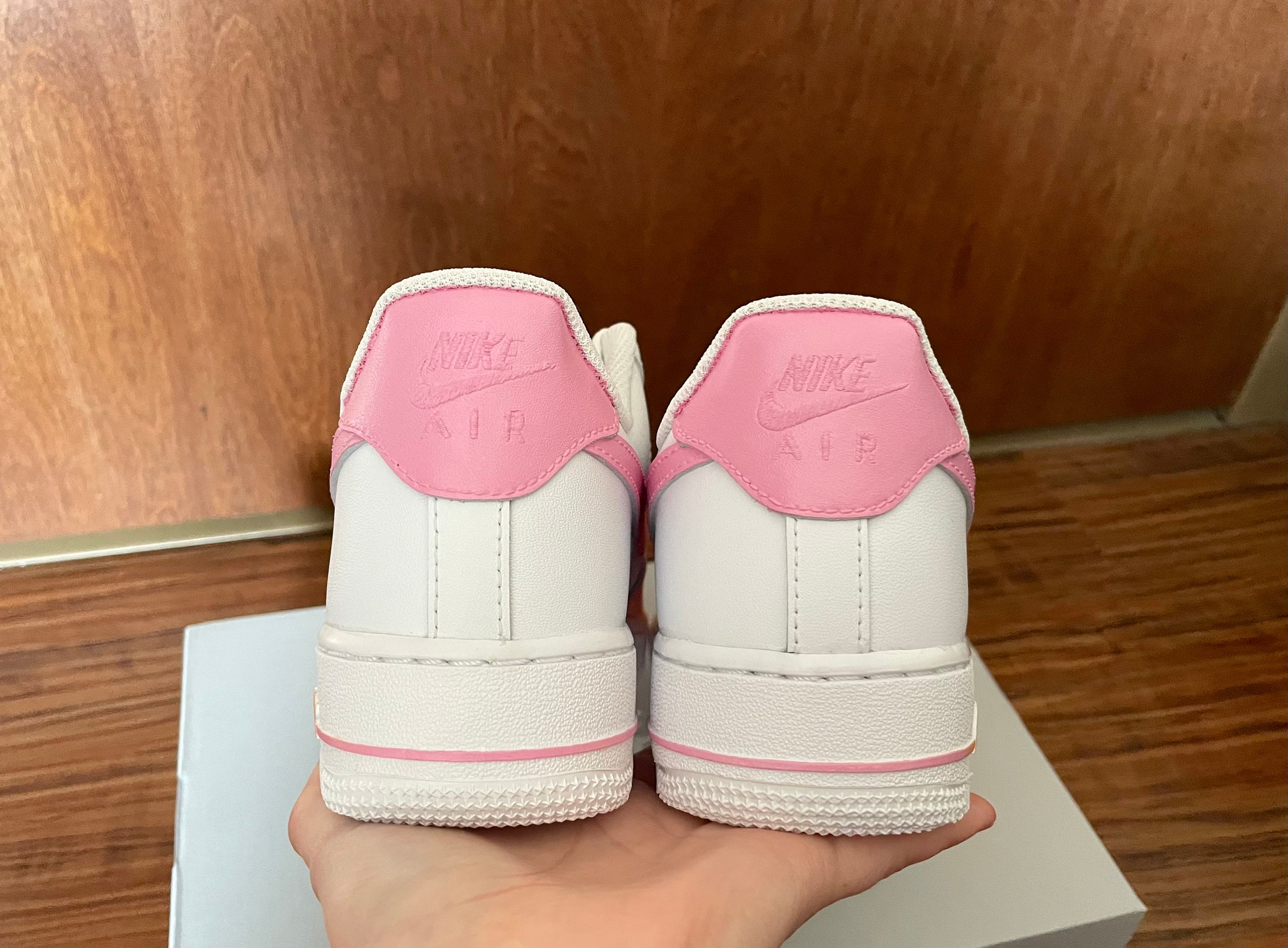 Custom Peach to Pink Air Force 1 Fade Custom Fade Air Forces Etsy UK