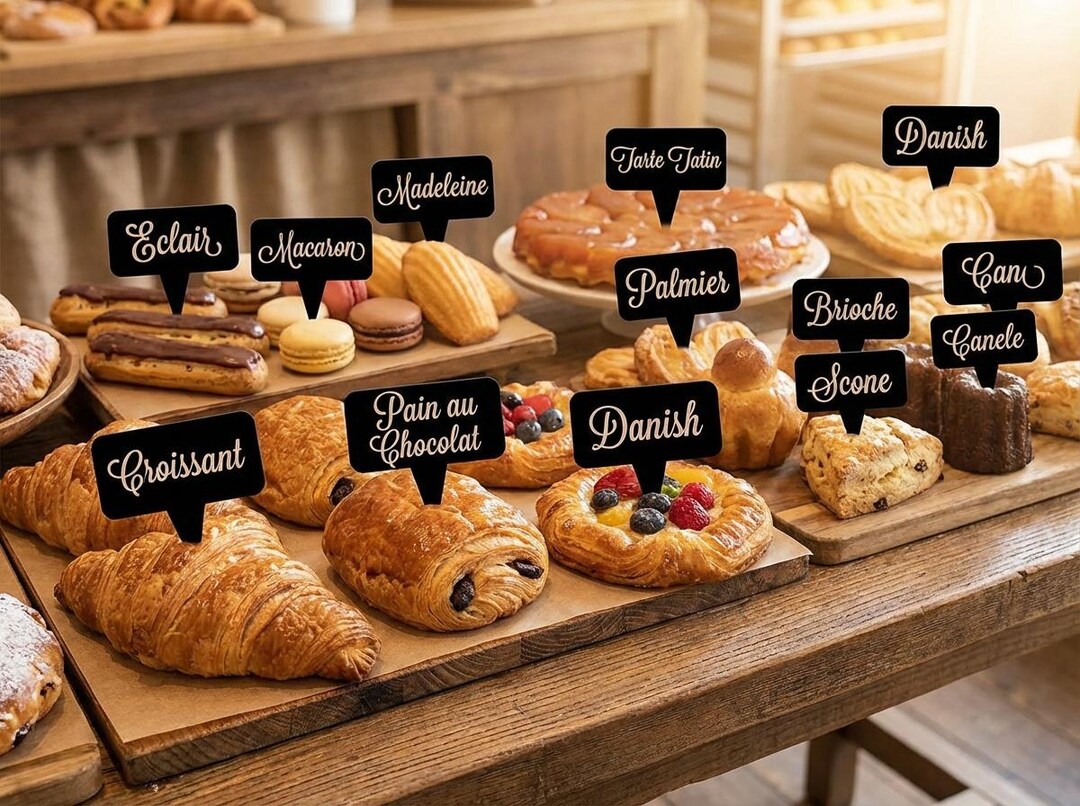 Custom Acrylic Pastries Labels - Etsy