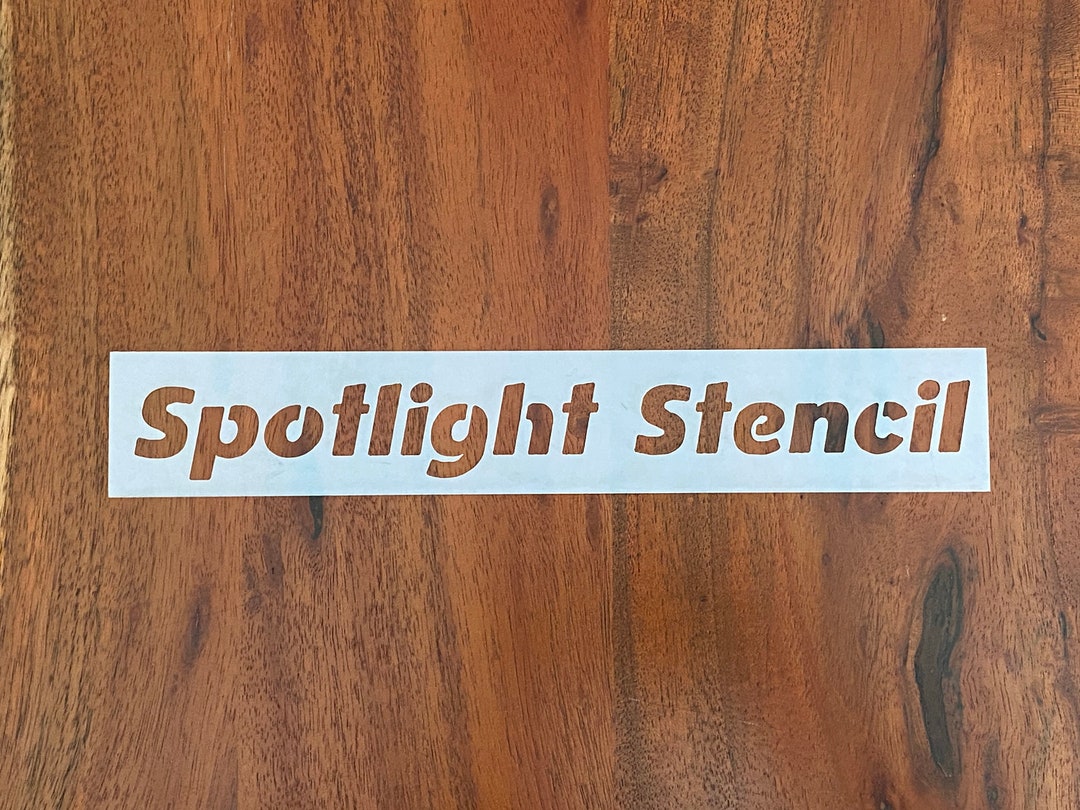 Custom Stencil Spotlight Stencil Font Mylar 7mm or 10mm Etsy