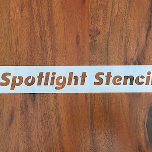 Custom Stencil - Spotlight Stencil Font- Mylar 7mm or 10mm - Etsy