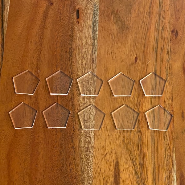 Acrylic Pentagon Blanks, DIY Craft Supplies, 1/8" Thick