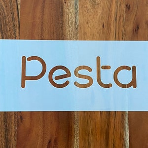 Custom Stencil - Pesta font- Mylar 7 or 10 mil