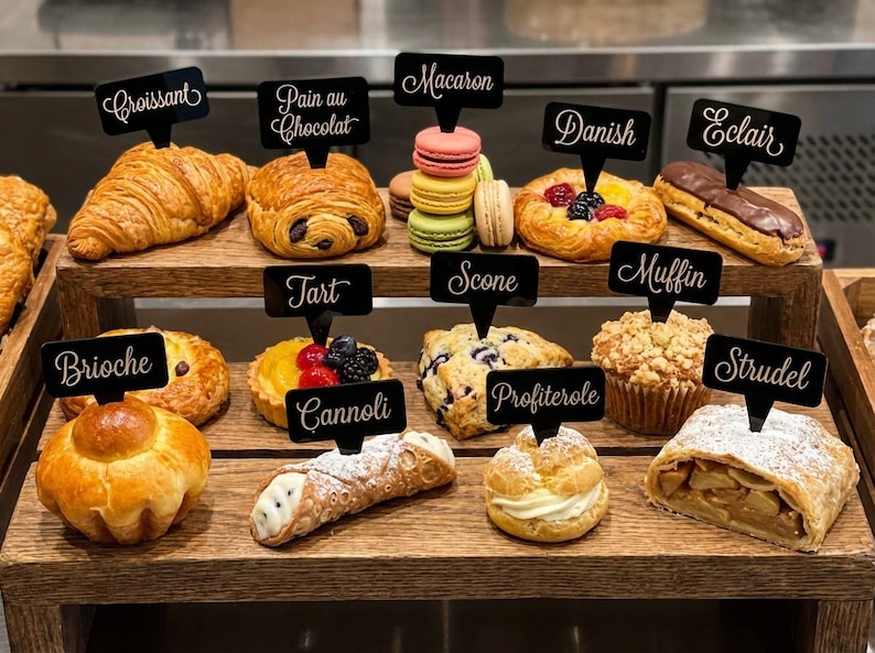 Custom Acrylic Pastries Labels - Etsy