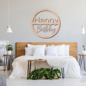 Happy Birthday Round Sign, Great For A Birthday Party.