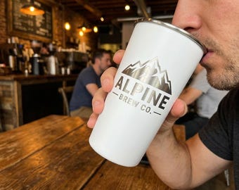 Personalized Pint Cup - Stainless Steel - Laser Engraved your Logo