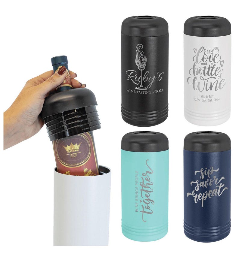 Custom Laser Engraved Stainless Steel Wine Chiller - Own Logo image 4