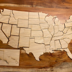 USA 50 states Map, cut individually for a DIY project