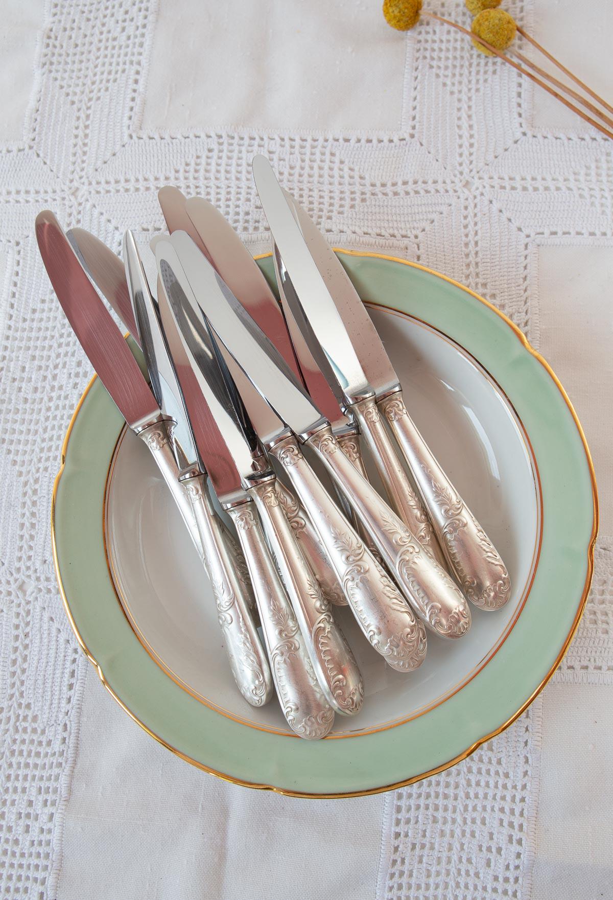 Coffret 12 Couteaux Anciens La Trompette – Inox, état Occasion