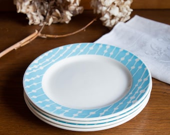 Set of 12 vintage French dessert plates