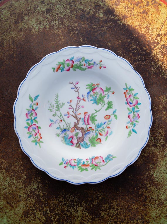 Suite de 10 assiettes plates anglaises Minton Indian Tree 1851