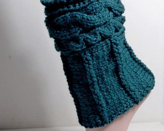 Leg warmers - short cuffs - petrol