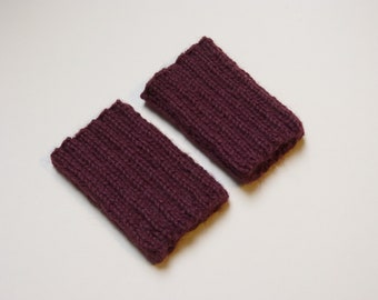 Pulse warmer wine red - knitted hand knitted - virgin wool