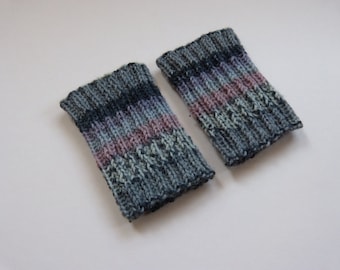 Hand knitted wrist warmers