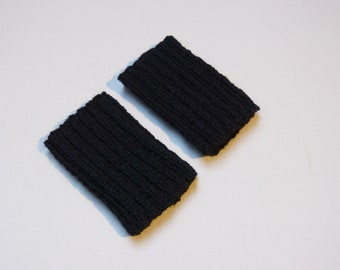 Wrist warmers - black - alpaca