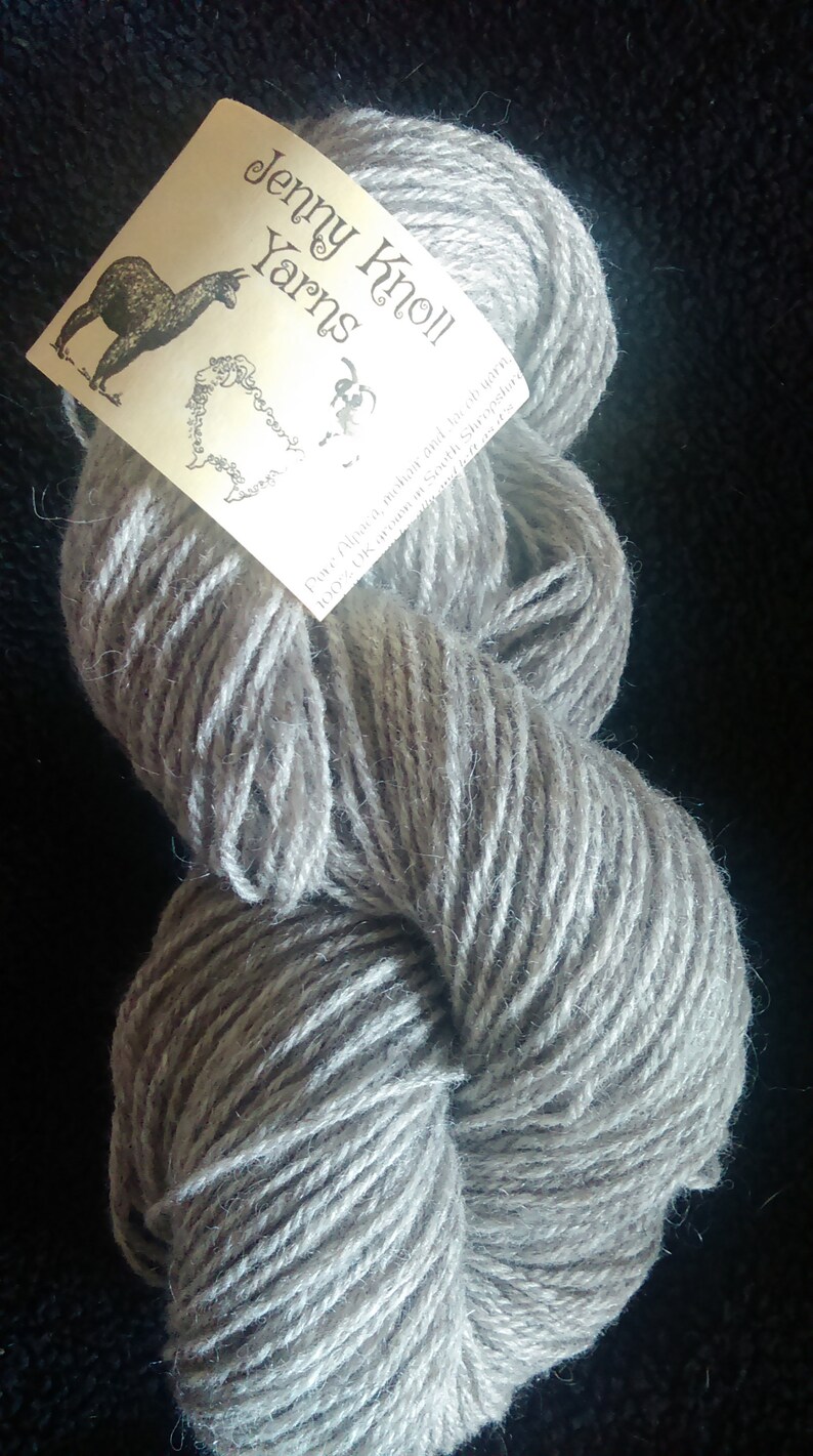 Gorgeous grey natural knitting yarn