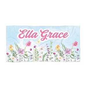 Spring Floral Beach Towel
