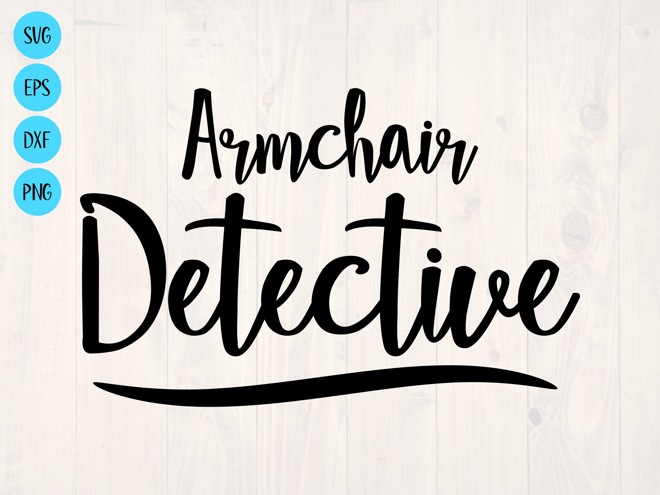 Armchair detective SVG Etsy