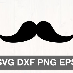 Arquivo de corte para impressão de bigode antigo svg, png, eps e dxf para cricut e silhueta, clip art, download digital