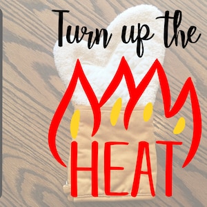 Zet de warmte svg, oven mitt svg, hete pad svg, bakken keuken svg, png, svg, eps, dxf bestanden voor cricut en silhouet snijden