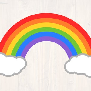 Rainbow clipart is the perfect rainbow svg for any scrapbooking project.