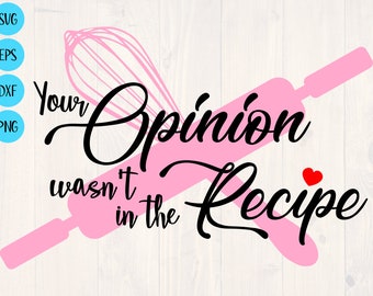 Your opinion wasn't in the recipe svg