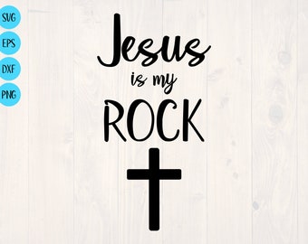 Jesus is my rock SVG is a Christian shirt design