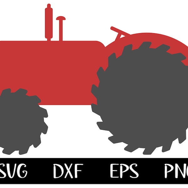 Bauernhof Traktor Clipart Svg, Png, Eps, Dxf, für Cricut und Silhouette, schneiden Datei für Zeichen und Shirt-Design.