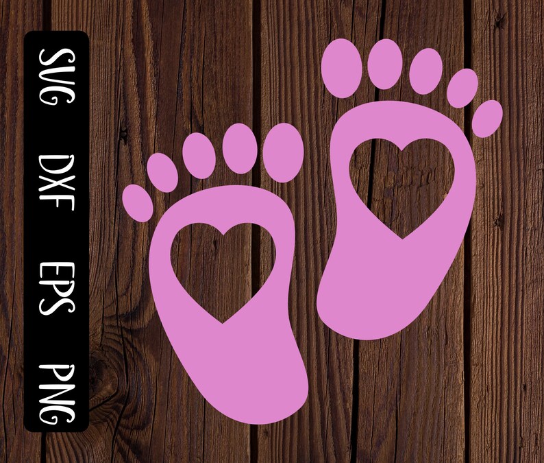Download Pink baby footprints svg it's a girl baby shower svg | Etsy